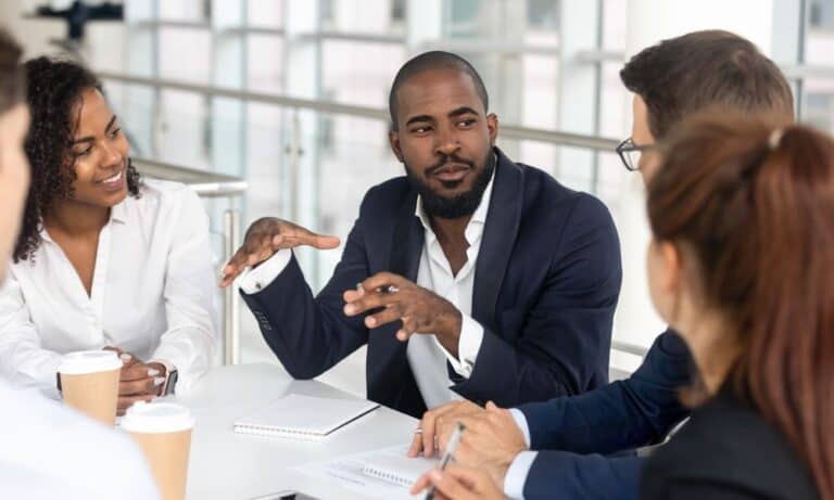 Man Leading Team Discussion