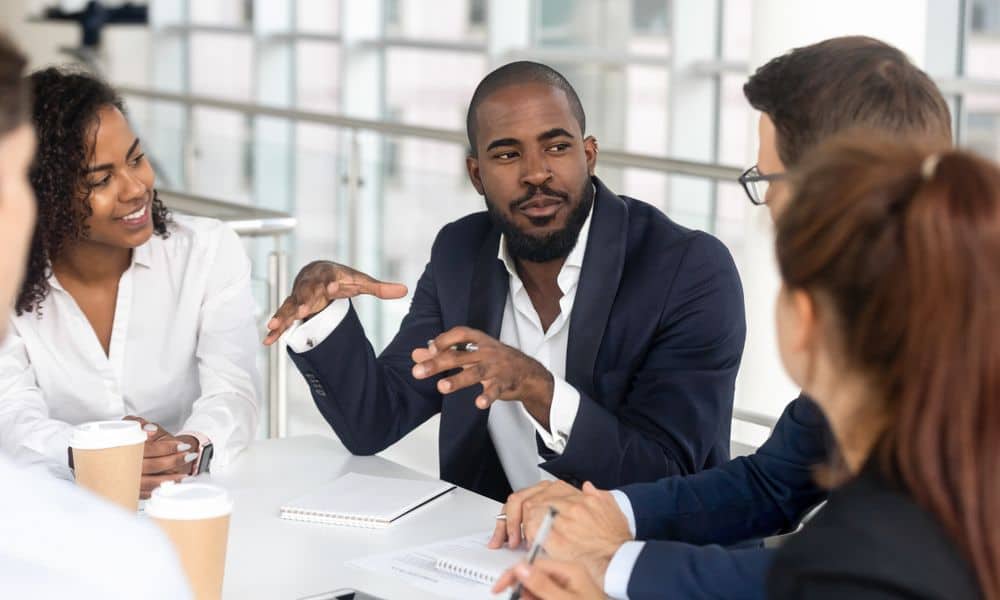 Man Leading Team Discussion