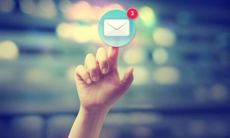 Finger Pressing Email Icon