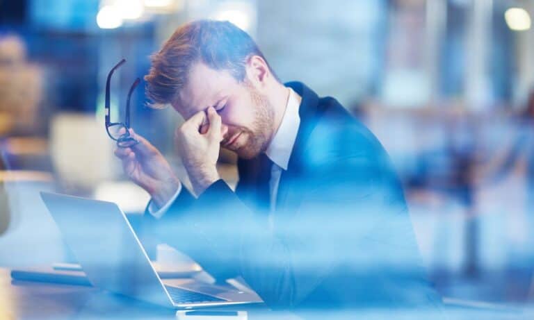 Manager stressed at work