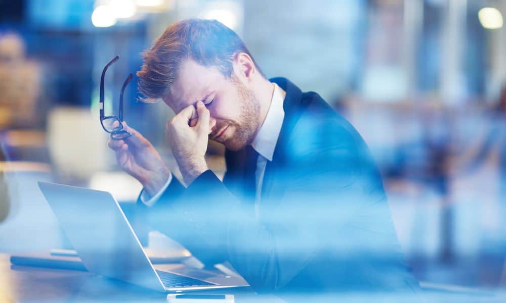 Manager stressed at work