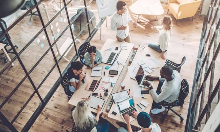 Team Collaborating During A Meeting