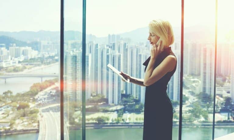 Female CEO in office
