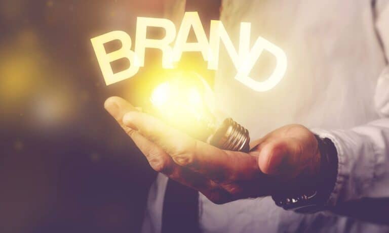 Hand Holding BRAND Light