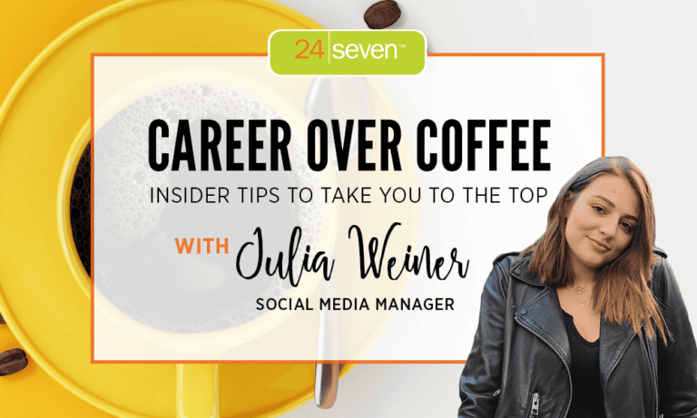 Photo of Career Over Coffee with 24 Seven's own, Julia Weiner.