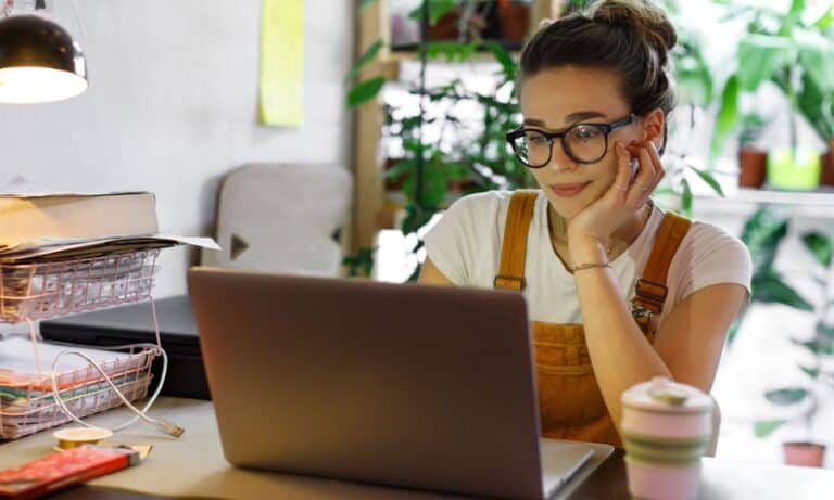 Photo of a candidate writing a cover letter.