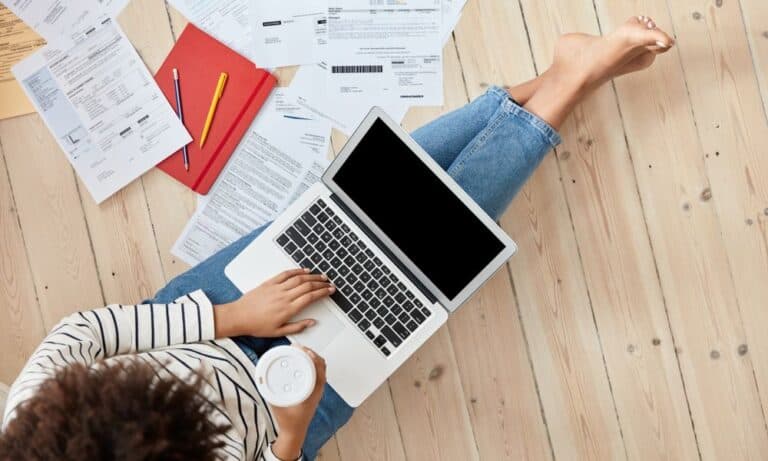 Photo of a content manager utilizing a toolkit.
