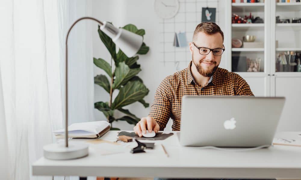 Photo of a Marketer working remotely.