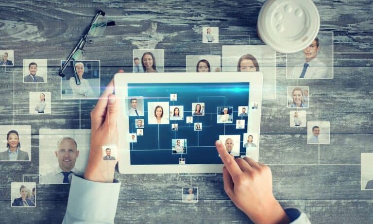 Photo of virtual networking.
